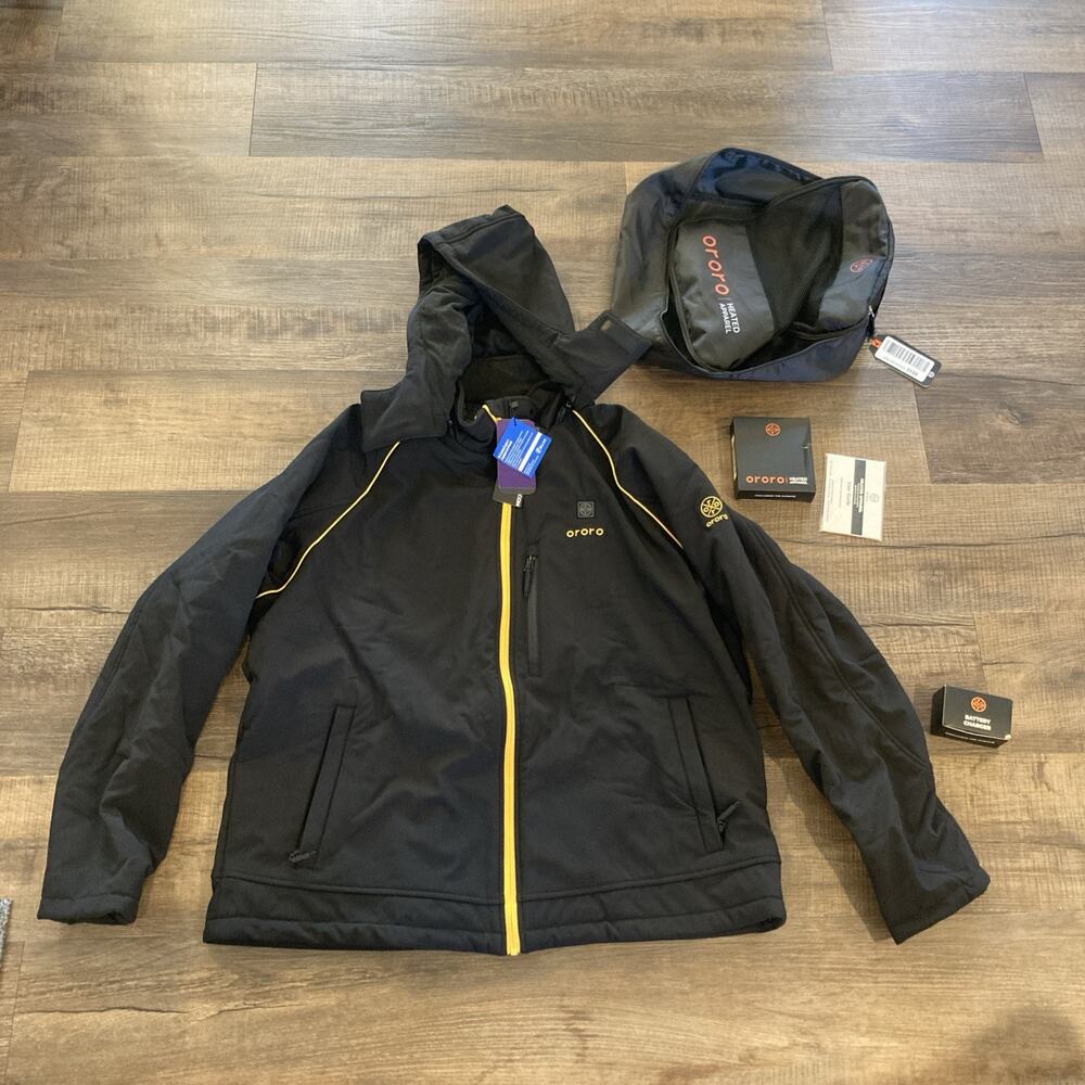 Ororo Men’s 2XL Heated Sports Jacket With Battery Winter Outdoor Black NEW